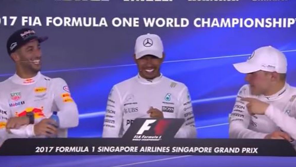 F1 Singapore Grand Prix: Daniel Ricciardo's embarrassing press conference gaffe