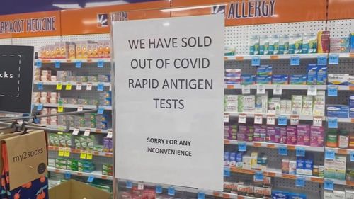 Rapid antigen tests have flown from Australian shelves, triggering major shortages as residents stock up amid changing COVID-19 testing requirements.