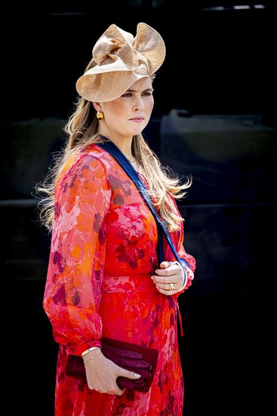 AMERSFOORT, NETHERLANDS - JUNE 18: Princess Amalia of The Netherlands attends the presentation of the standard to the Princess Catharina-Amalia Hussar Regiment  on June 18, 2025 in Amersfoort, Netherlands. (Photo by Patrick van Katwijk/Getty Images)