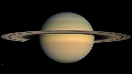 Saturn, as seen from the Cassini spacecraft in 2008. (NASA)