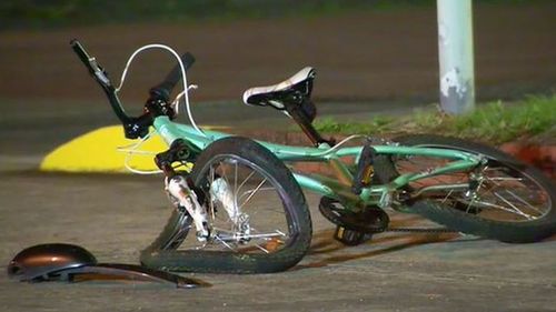 The bike was destroyed in the incident. (9NEWS)