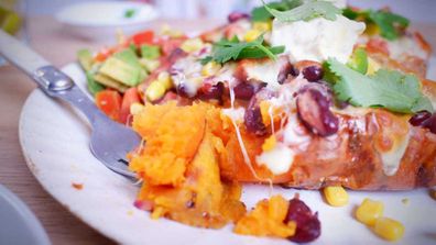 Jane de Graaff's quarantine Kitchen ultimate loaded sweet potatoes