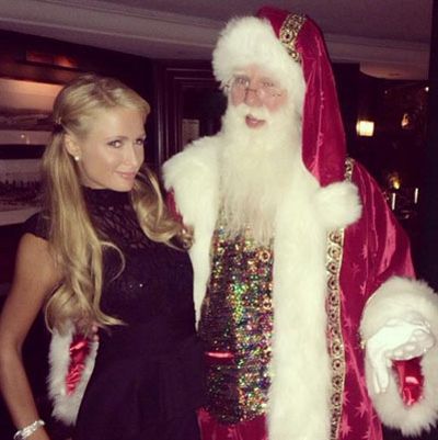 "Loved running into Santa at The Beverly Hills Hotel tonight. He said I'm on his Nice list this year. Have you been #NaughtyOrNice this year?"