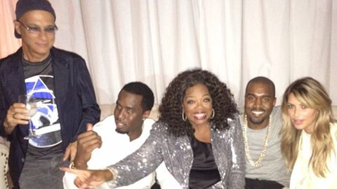 Unlikely BFF alert: Kim and Kanye hang with Oprah and P Diddy
