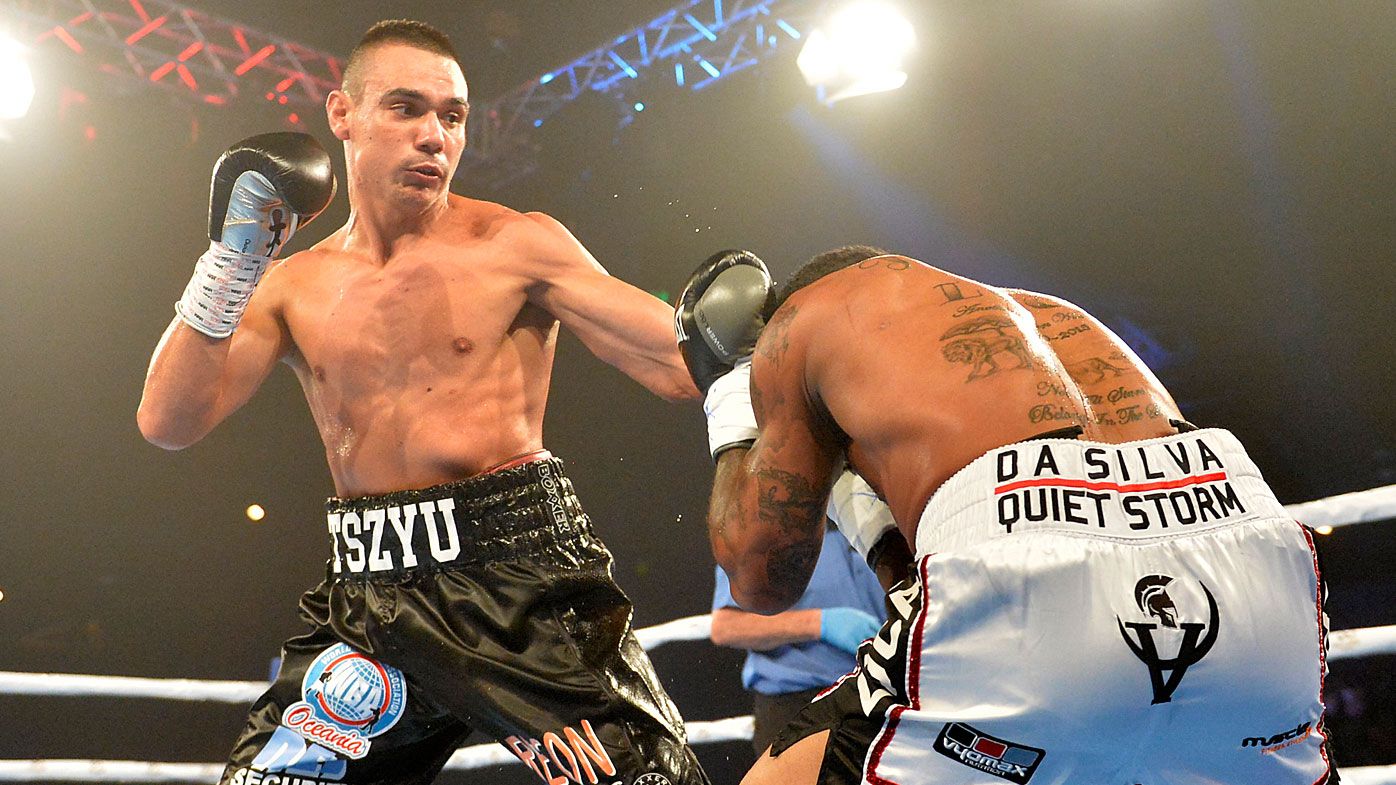 Tim Tszyu (left) and Denton Vassell in action