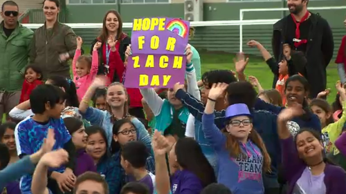 Hope for Zach Day was a school-wide event. (9NEWS)