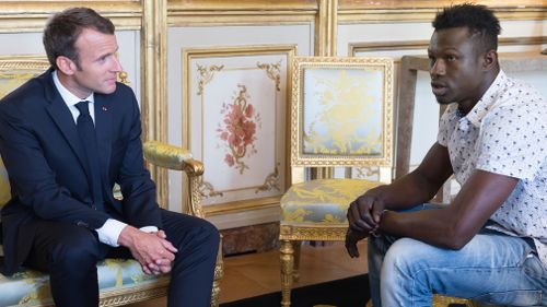 Ms Gassama met with French President Emmanuel Macron (AAP)