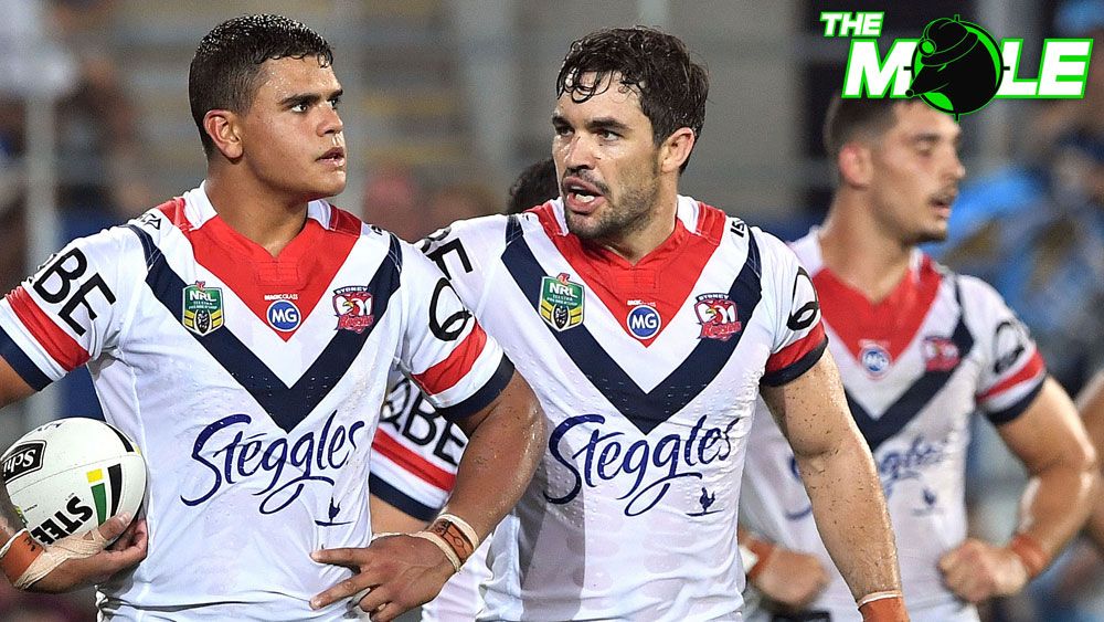 Sydney Roosters centre Latrell Mitchell (l). 