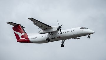 A fire broke out onboard a Qantas Link Dash-8 from Orange this afternoon (file photo).