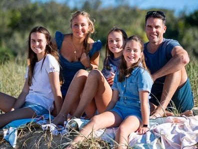 Georgette Hewitt with her family.