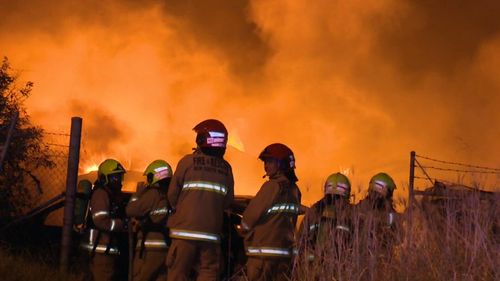 Smeaton Grange caryard fire.