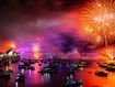 The midnight New Year's Eve fireworks on Sydney Harbour, viewed from Mrs Macquaries Chair. 31 December 2024. Photo: Wolter Peeters, The Sydney Morning Herald.