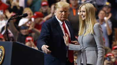 Donald and Ivanka Trump at a pre-election rally.