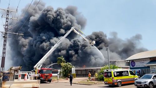 A warehouse fire in Darwin has destroyed more than $30m of medical gear.