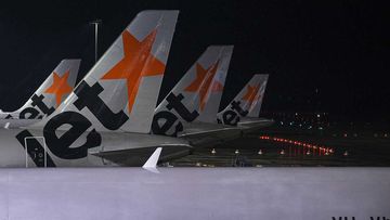 Jetstar planes at Melbourne Airport.