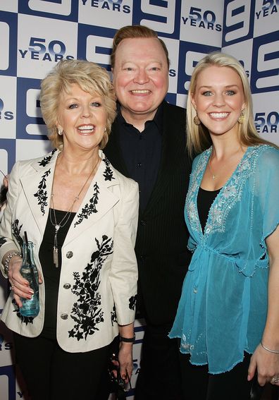 SYDNEY, AUSTRALIA - SEPTEMBER 14:  (L-R) Singer/dancer Patti Newton, her husband TV host Bert Newton and their daughter TV host Lauren Newton attend the Channel Nine lunch to celebrate Australian television's 50th birthday at the Peacock Gardens restaurant on September 14, 2006 in Sydney, Australia.  (Photo by Patrick Riviere/Getty Images)