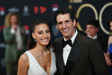 Rebecca Harding and Andy Lee attend the 63rd TV WEEK Logie Awards at The Star, Sydney on July 30, 2023 in Sydney, Australia.