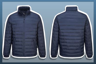 9PR: Portwest Men's Lightweight Aspen Baffle Jacket with Thermal Insulation, Navy
