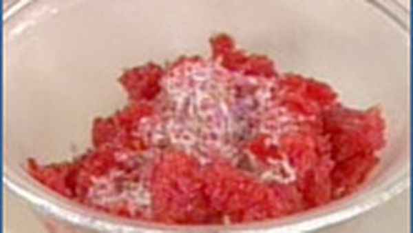 Strawberry granita