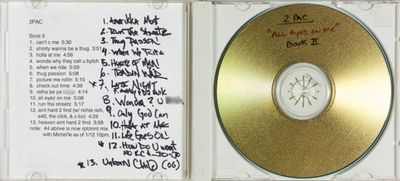 <strong>$35,000&nbsp;Annotated master CD of "All Eyez On Me
Book II"</strong>