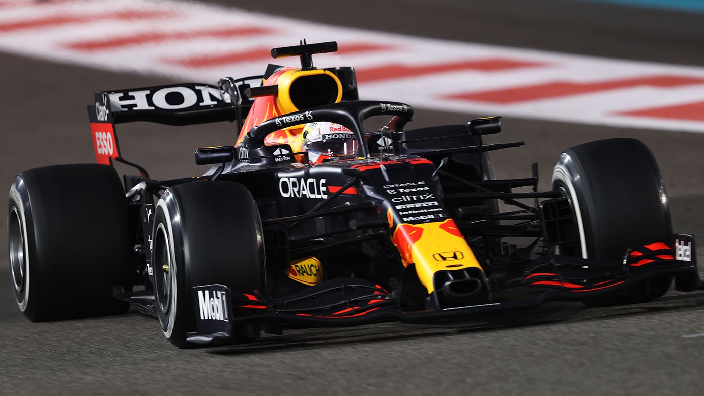 Max Verstappen on the way to victory at the Abu Dhabi Grand Prix.