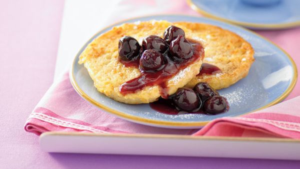French muffins with cherries