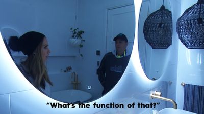 &ldquo;I was actually blown away, the quality, the finishings, the
bath,&rdquo; Ronnie said of Sarah and Jason&rsquo;s bathroom, but Georgia had concerns over
the purpose of their high-tech lights.&#160;