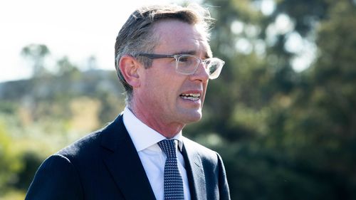 NSW Premier Dominic Perrottet fields questions from journalists about his role and knowledge of the appointment of former Deputy Premier, John Barilaro, as a trade commissioner in New York.