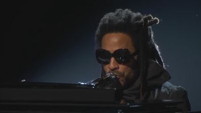 Lenny Kravitz performs during the 2023 Oscars In Memoriam segment