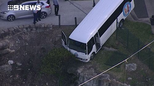 The bus driver only left the bus once the children had been evacuated. (9NEWS)