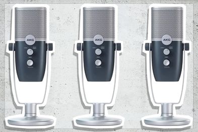 9PR: AKG Pro Audio Ara Professional USB-C Condenser Microphone, Blue and Silver