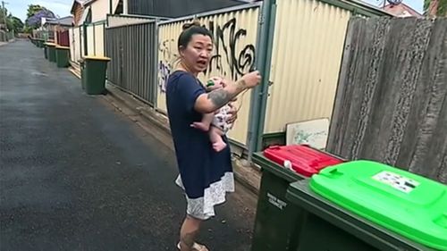 An Ashfield woman was taking the bins out when she was attacked.