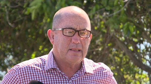 Mr Johnsson's stepfather held a press conference on the Sunshine Coast today, and says his family is 'struggling' and that they love Brandon 'dearly.' Picture: 9NEWS