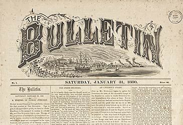 Where did JF Archibald and John Haynes first publish The Bulletin in 1880?