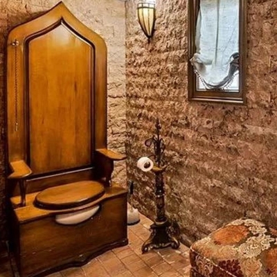 This mansion has a genuine throne for a toilet