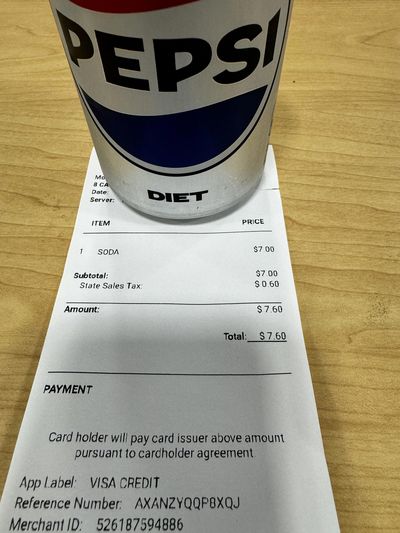 Outrageous price for a can of Pepsi