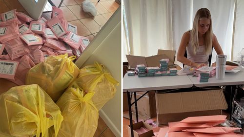 Maddy compra pedidos à mão nos primeiros dias de Candy Claws.
