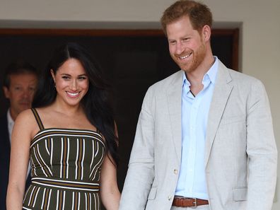 Prince Harry and Meghan Markle during 2019 southern Africa tour