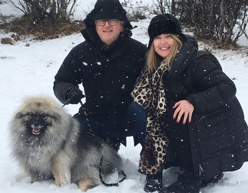 Lilly Miljkovic and Rod James with their beloved dog Beau. (Supplied)
