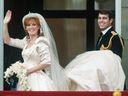 Prince Andrew and Sarah Ferguson 1986 wedding