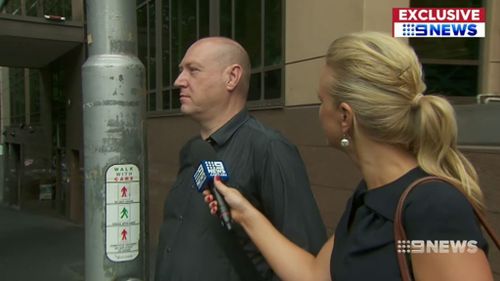 Ward threatened to have 9NEWS charged with harassment after he was approached outside court. (9NEWS)