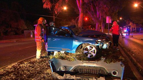 'Thank goodness he didn’t have a passenger': Speeding motorist wraps car around tree in Adelaide