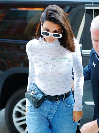 Kendall Jenner and her Chanel bum bag on May 31.