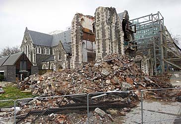 Which New Zealand city was devastated by multiple earthquakes in 2010 and 2011?