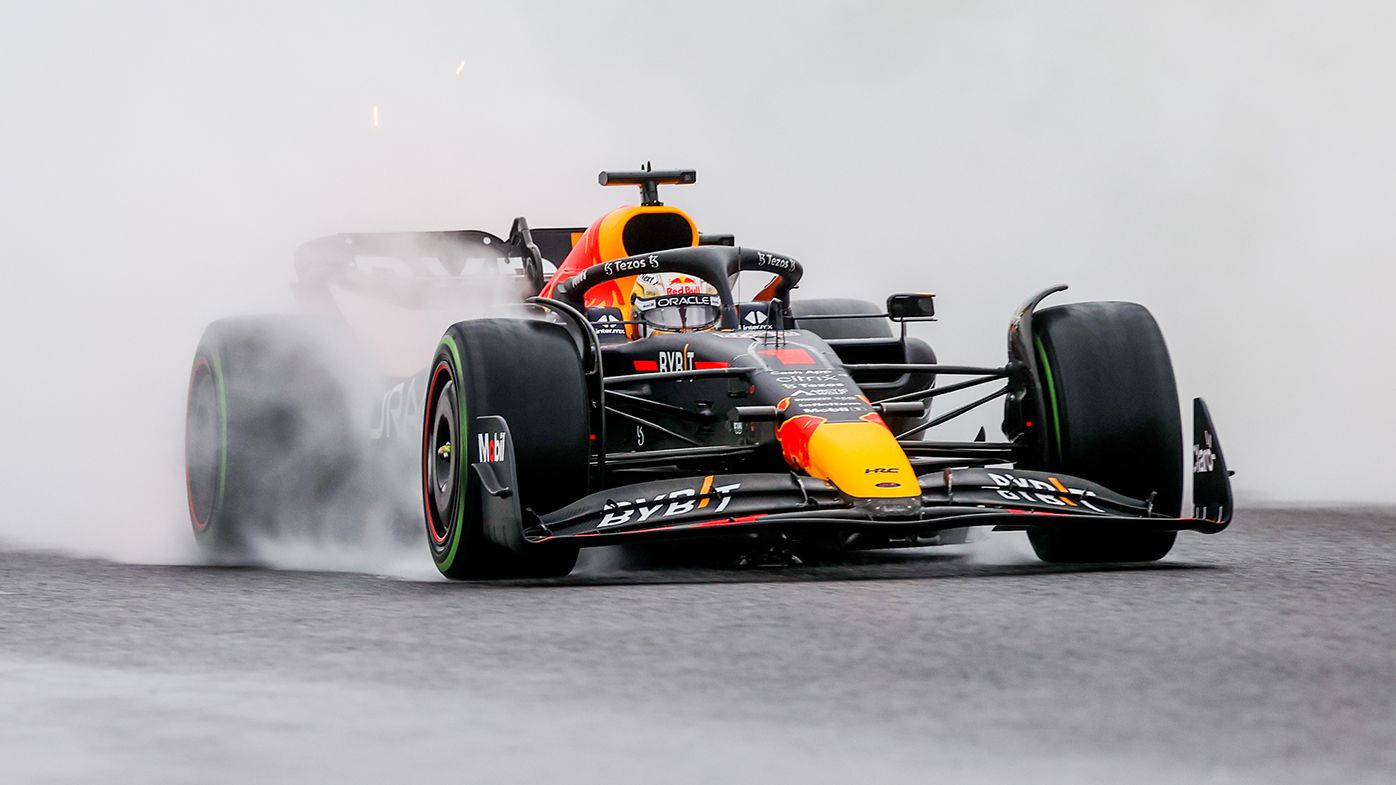 Max Verstappen on the way to victory in the Japanese Grand Prix.