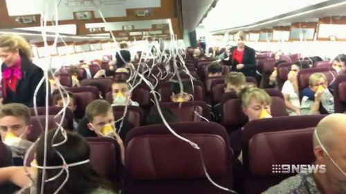 Oxygen masks were deployed. (9NEWS)