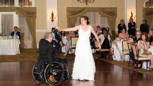 Quadriplegic dad pulls off perfectly choreographed dance with daughter at wedding