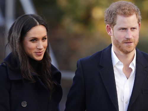 Harry and Meghan arrive at Nottingham Academy in Nottingham, England , Friday, Dec. 1, 2017. 