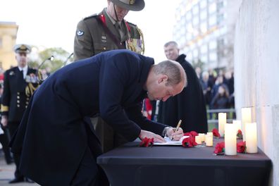 Prince William attends the Dawn Service at the Australia Memorial at Hyde Park to mark Anzac Day (Australian and New Zealand Army Corps) organised by the Australian High Commission, in conjunction with the New Zealand High Commission, in London, Tuesday, April 25, 2023 