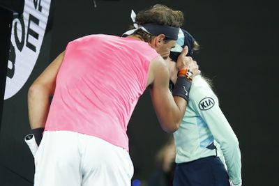 Beautiful moment between Nadal and ballgirl 
